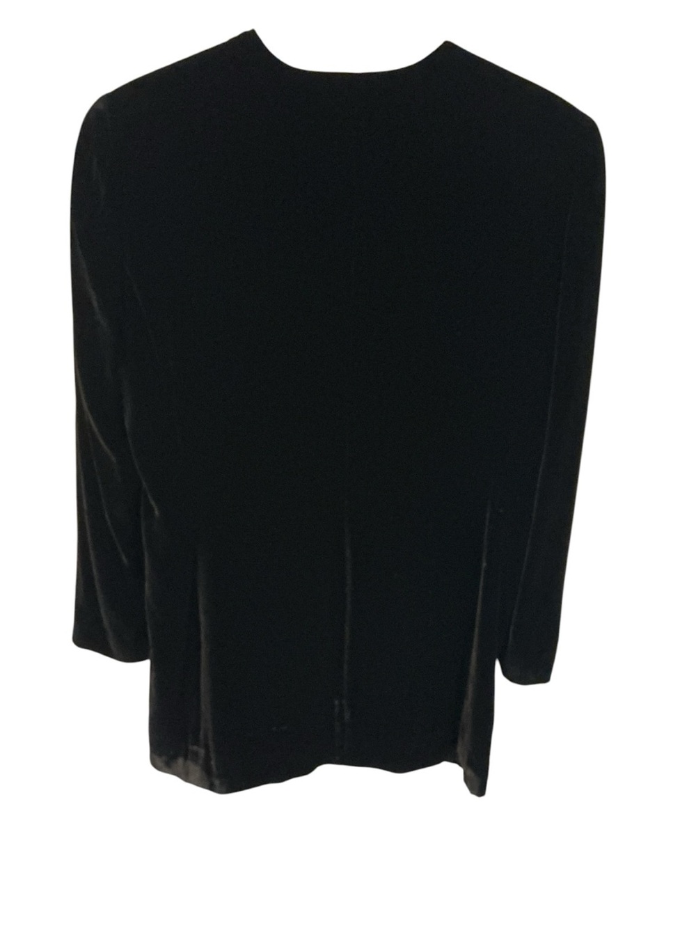 Dana Buchman Black Velvet Blazer Size 12 Elegant Career Jacket - Picture 3 of 7